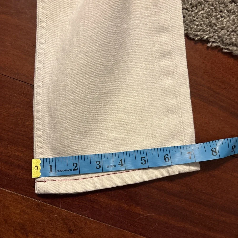 Tommy Bahama Mens Bleached Sand Weft Side Keys Vintage Slim Jeans Cream 30x32